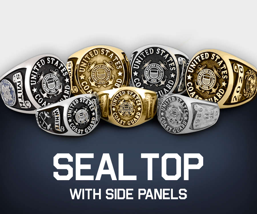 military-seal-with-sides style for coast-guard