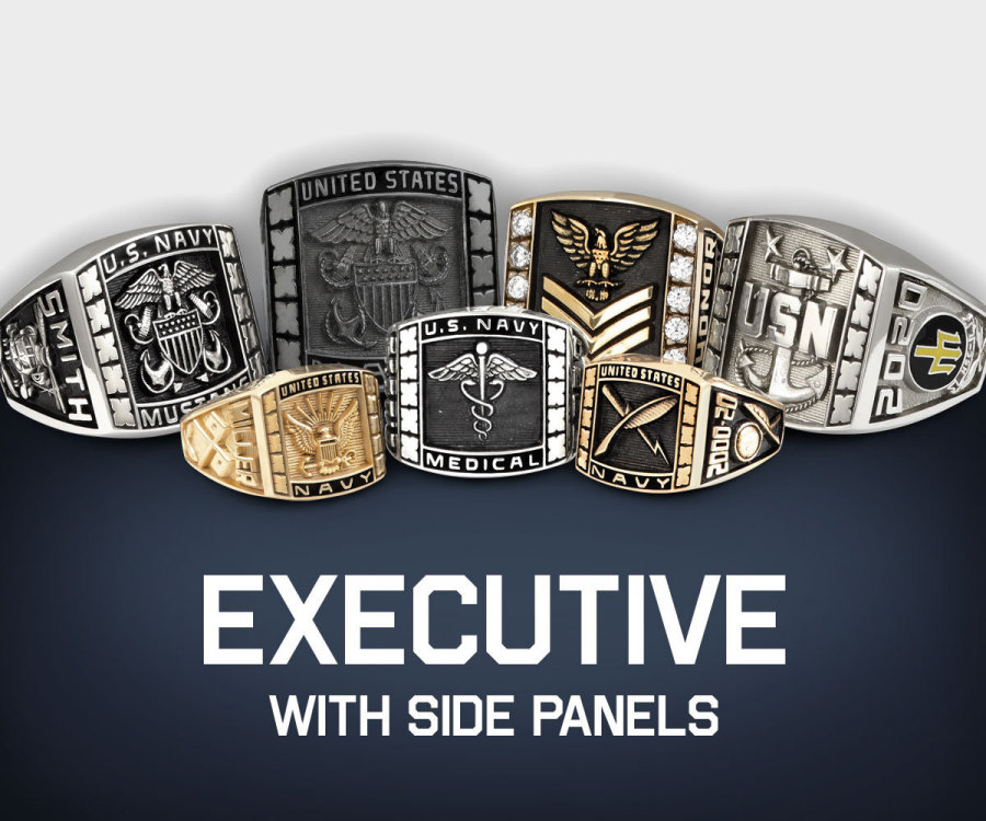 executive-with-sides style for navy