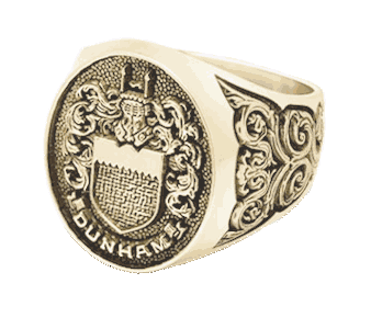 Family Crest and Heraldic Rings With your Last Name's Coat of Arms